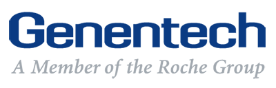 GENENTECH logo website silver